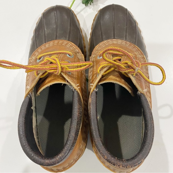 L.L. Bean Shoes Ll Bean Brown Bean Boots Waterproof Rubber Duck